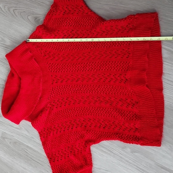 Notations short sleeve turtleneck sweater red xl - Picture 11 of 11
